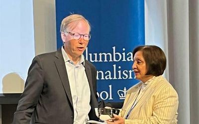 The Hindu Group’s Chairperson receives Columbia Journalism School’s Distinguished Alumni Award