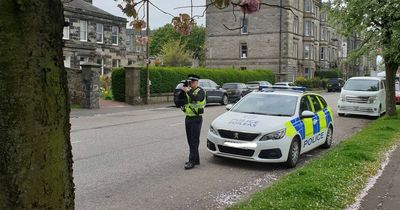 Edinburgh police with speed guns crack down on drivers in Leith