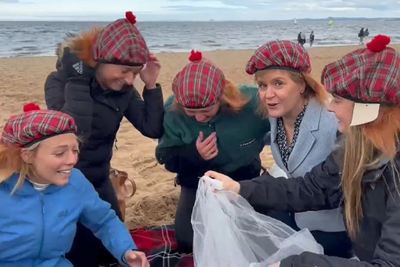 WATCH: Nicola Sturgeon crashes hen party in hysterical campaign encounter