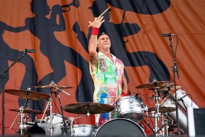 Chili Peppers honor Foo Fighter's drummer at Jazz Fest