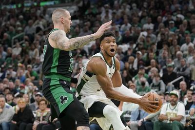 How did Giannis Antetokounmpo fare against the Boston Celtics’ defense in Game 1?