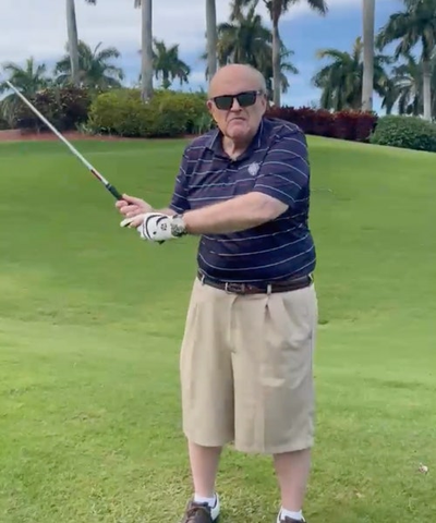 The real star of Rudy Giuliani's new Cameo video is his enormous shorts