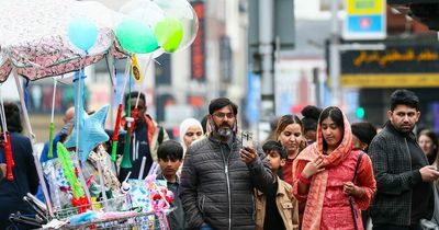 Rain fails to dampen spirits as Eid al-Fitr celebrations make their way to Curry Mile