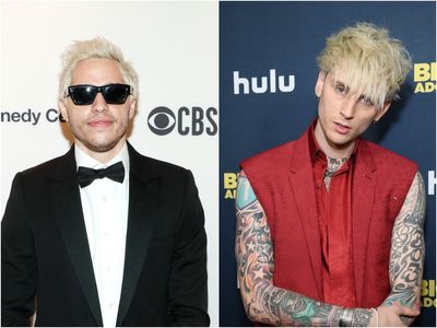 Pete Davidson recalls living with Machine Gun Kelly in his ‘mother’s basement’ as he introduces him onstage in LA