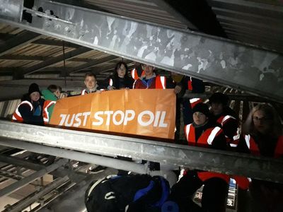 Protesters blockade oil terminal