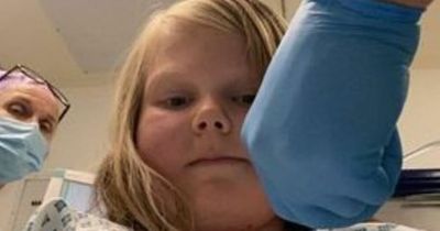Brave girl, 11, is first person in UK to beat rare cancer after leg amputation