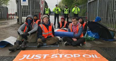 Glasgow police on the scene of Clydebank oil protest as activists blockade terminal