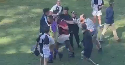 Violence erupts as parent grabs schoolboy rugby player during match