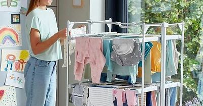 Families rave over heated airer that costs 6p an hour to run