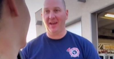 Firefighter dad speechless when kids turn up at station with gift he's always wanted