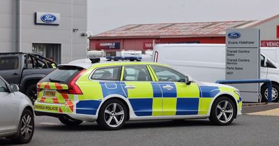 Man dies after crash on garage forecourt involving Ford Ranger truck