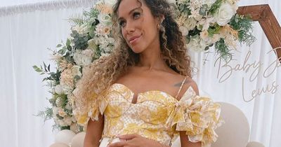 Leona Lewis glowing as she celebrates baby shower in gorgeous yellow minidress