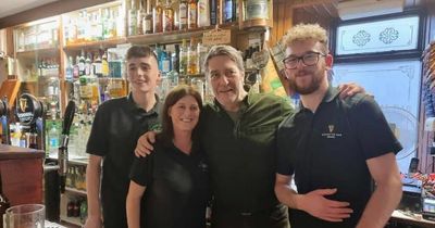 Ciaran Hinds pays surprise visit to Donegal pub as he films latest movie in the area