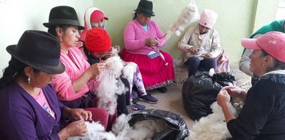 Weaving is helping strengthen ancestral knowledge among women and children in Ingapirca, Ecuador