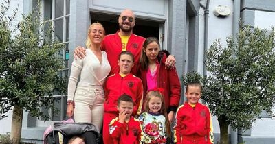 Tyson Fury twins with his three adorable sons as he enjoys family time in Morecambe