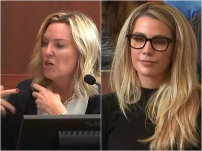 Psychologist hired by Johnny Depp to analyse Amber Heard listens as defence expert refutes her testimony