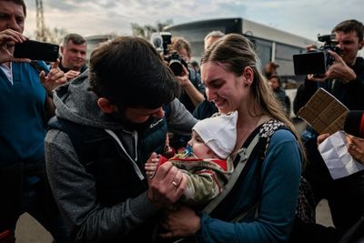 Tears and relief, as Azovstal evacuees reach safety