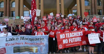 Teachers skip school to strike for pay rise