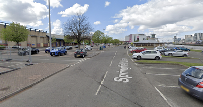 Two men rushed to hospital after 'rammy' at Scots retail park