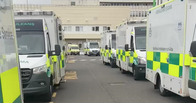 Glasgow ambulances filmed queuing for hours to hand over patients outside hospital