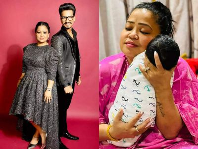 Bharti Singh and Haarsh Limbachiyaa shower love on baby boy 'Gola' as he turns one-month old