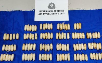 A total of 108 capsules of heroin worth ₹11.53 crore seized from Tanzania national at Hyderabad Airport