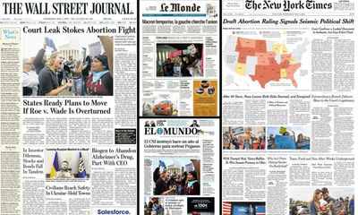 ‘New peak in culture wars’: global media react to Roe v Wade leak