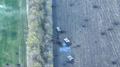 VIDEO: Truck Shoot: Sitting-Duck Russian Tanks Picked Off In Artillery Strikes