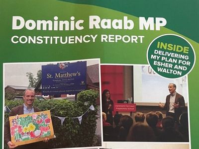 Dominic Raab mocked for failing to highlight Tory party on green leaflet