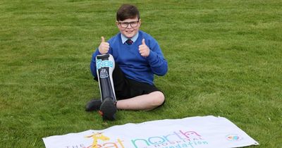 Gosforth schoolboy who lost his foot in crash inspires fundraising for hospital that helped him