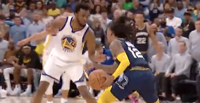 NBA fans noticed that Ja Morant repeatedly got away with a blatant carry against the Warriors