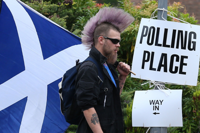 Independence supporters urged to 'vote till you boak' as Scots head to the polls