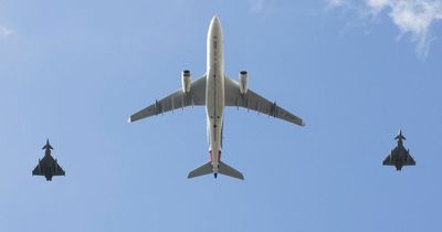 Reason why RAF Voyager plane escorted two Typhoon fighter jets over London today