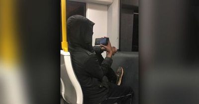 Pervert spotted watching porn in public on buses in front of female passengers