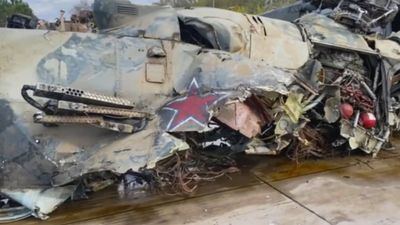 VIDEO: Ukrainian Guards Show Off Wreckage Of Downed Russian Copter