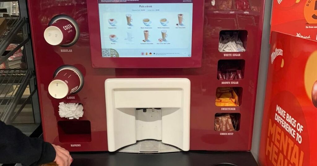 Gross selfservice Costa Coffee machine will make you…