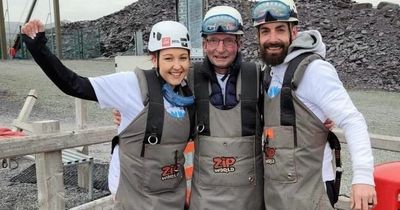 Cowie MND dad raises £7,000 after completing 'once in a lifetime' zipline challenge