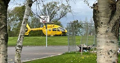 Air ambulance lands near to Ayrshire school amid ongoing emergency incident