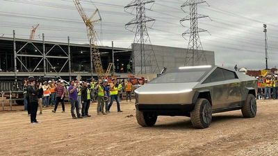 Tesla's Giga Texas Uses Cybertruck As Refreshment Delivery Vehicle