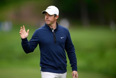 Rory McIlroy ‘pretty happy’ after eventful start to Wells Fargo title defence