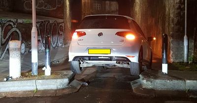 Police share hilarious image of 'Britain's worst parked car' straddling two kerbs