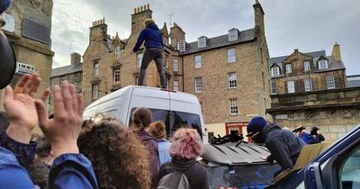 Edinburgh Police scramble to mass protest over restaurant 'immigration raid'