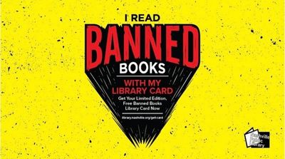 Nashville library introduces ‘I read banned books’ card in protest at GOP efforts to restrict access to literature