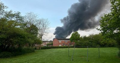 Redditch fire: Huge plumes of smoke fill the sky as firefighters tackle factory blaze