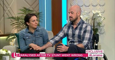 Britain's Got Talent star Jonathan Goodwin tells ITV's Lorraine how he 'nearly died' as partner Amanda Abbington breaks down