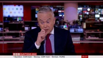 Huw Edwards caught out on BBC election breakfast broadcast