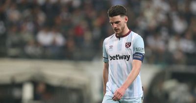 Ireland fans troll Declan Rice following West Ham's Europa League defeat to Frankfurt