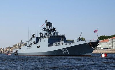 Russian warship Admiral Makarov ‘on fire after being hit by Ukrainian missile’