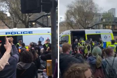 Two people on bail after 'immigration raid' protest in Edinburgh