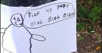 Dog walker leaves 'next level petty' replies to notes being taped on lamp posts